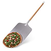 Blumtal Pala para Pizza -De Aluminio con Mango De Madera -Tamaño Grande -Haz Pizza como Un Profesional con Nuestro Pizza…